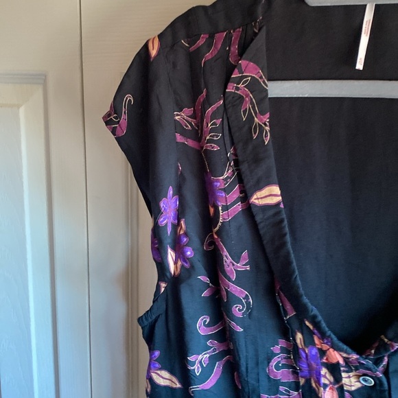 Free People Rosemary NWT Lined Button Down Floral Print Maxi Dress Size Large - Picture 10 of 15